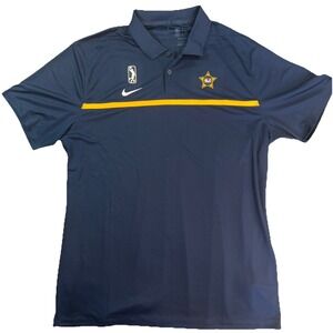 Nike Men's Dr-Fit Polo Shirt Large Blue NBA Stars Salt Lake City NWT Patch